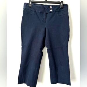 Alfani womens cropped / capris skinny pants navy blue size 12P